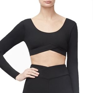 NEW Good American long-sleeve compression crop top / workouts & festival season